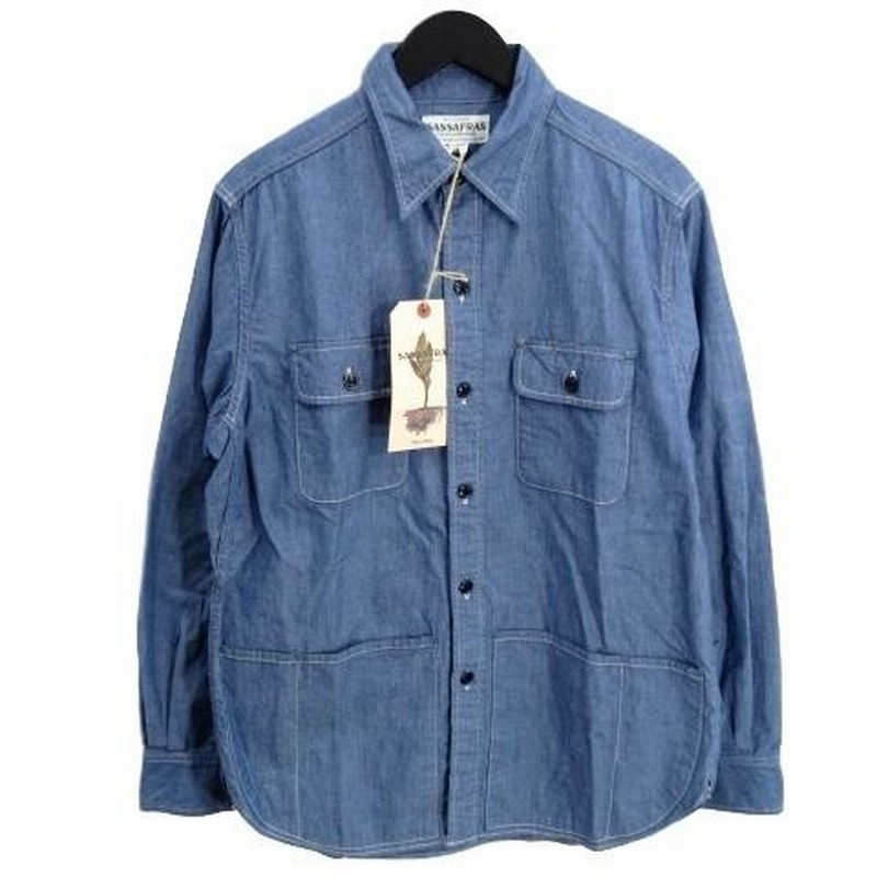 未使用 SASSAFRAS ササフラス C&P.O. APRON SHIRT SF-181306