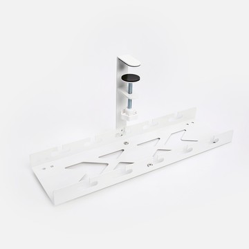 桌夾式懸吊式電線收納槽 白