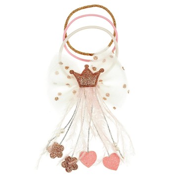 荷蘭 Souza！ - 白紗皇冠髮束 3 入組