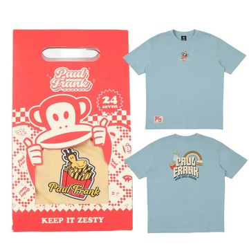 【Paul Frank】吃不胖的零食盲盒-飲料T淺藍款 (XL)