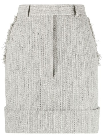 Thom Browne - tweed mini skirt - women - Cotton/Polyester/Polyamide/Acrylic/Viscose/Wool/Acetate/Silk - 42 - Grey