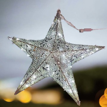 LED銀絲五角星50/60公分-白光SCL-228(220V)