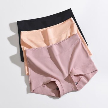 石墨烯內褲女高腰純棉平角褲檔抗菌透氣中腰收腹無痕大碼女士全棉