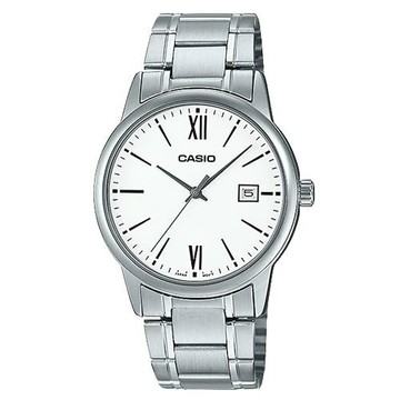 【CASIO 卡西歐】指針男錶 不鏽鋼錶帶 生活防水 礦物玻璃 MTP-V002D (MTP-V002D-7B3)