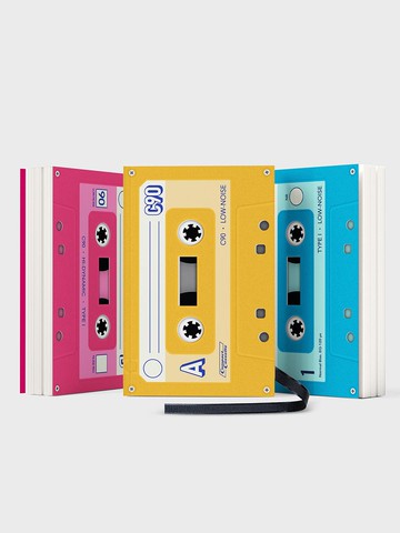[SSEUKUK] Cassette Tape Portable 3-Piece Set Notebook