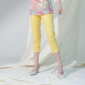 CLL巧玲瓏 繽紛條紋拼接七分褲 7572110