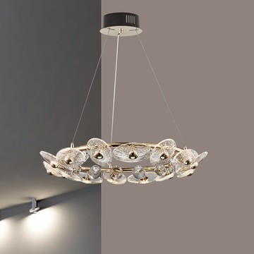 鋼材鍍金水晶吊燈 F85-09-K0111