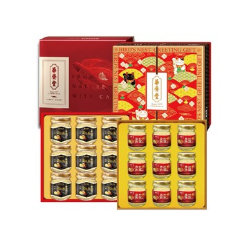 1+1限定組【華齊堂】楓糖金絲燕窩禮盒+雪蛤禮盒(1+1)