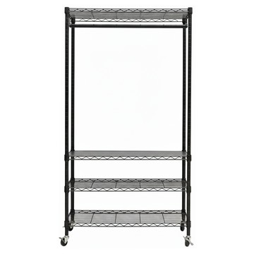 Steel Tycoon 鋼鐵力士 四層單桿吊衣組  黑色  36 x 91 x 150cm