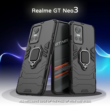 【嚴選外框】 Realme GT Neo3 黑豹 鋼鐵俠 磁吸 指環扣 支架 手機殼 盔甲 鎧甲 硬殼 防摔殼 保護殼