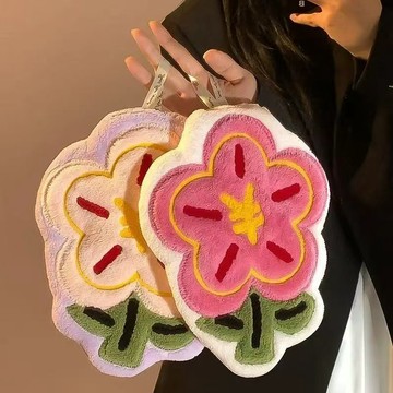 臺灣現/🎀擦手巾 吸水巾有錢花擦手巾可掛式掛式加厚吸水速幹衛生間兒童廚房手帕毛巾