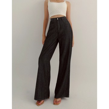 AIR SPACE 輕量薄感直筒牛仔褲(黑/中藍/淺藍) 女裝 現貨