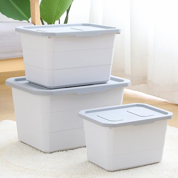 A收納箱衣服玩具整理箱塑料有蓋家用衣物儲物盒特大號衣柜收納盒1入