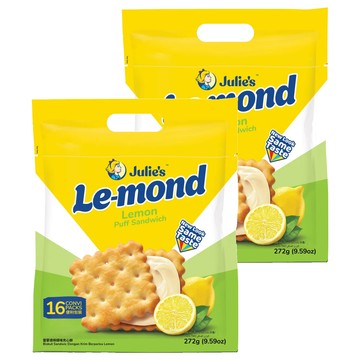 Julie's 茱蒂絲 雷蒙德檸檬夾心餅 手提包裝 馬來西亞原裝進口  272g  2袋