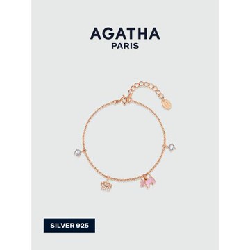 (免運)AGATHA/璦嘉莎繽紛奇緣系列小狗母貝雪花愛心手鏈法式新年禮物