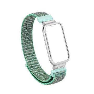 Oppo Watch Free 錶帶 / OPPO 手環 2 尼龍魔術貼錶帶配金屬框 超輕透氣替換錶帶高級時尚新款