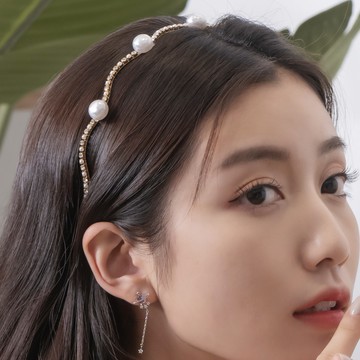 甜美珍妮波浪細版髮箍-H10165