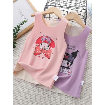 兒童德絨背心保暖秋冬季女童打底衫內穿無痕上衣寶寶蠶絲護肚馬甲