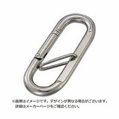 水本機械製作所 水本　ステンレス　プチカラビナ（ハズレ止め付）　線径6mm長さ66mm   PK-6