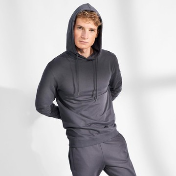 北歐極簡 - Hoodie 男用有機棉帽T - 鋼鐵灰