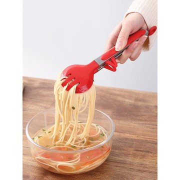 帶支架立式食品夾子硅膠耐高溫燒烤煎牛排加長加厚家用烘焙面條夾