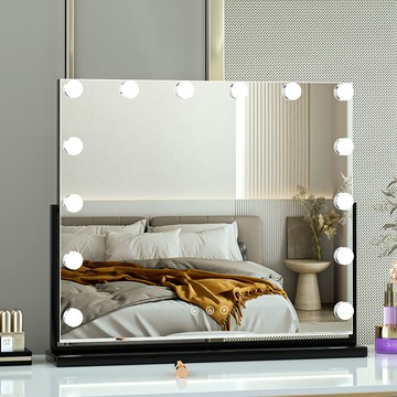 工廠現貨 免運 110v智能鏡 led鏡子 浴室鏡 發光鏡 帶燈鏡 掛鏡 谷綻化妝鏡臺式led燈鏡子梳妝鏡燈泡大號家用網紅宿舍桌面補光鏡特惠/開立發票 全館折扣 售後保障 j1216