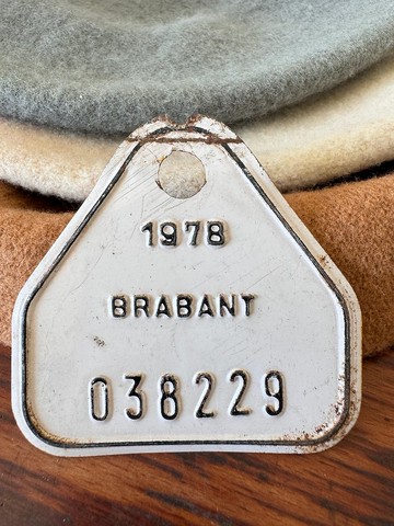 少見古董1978年比利時腳踏車牌 鐵牌 烤漆 擺飾 W857