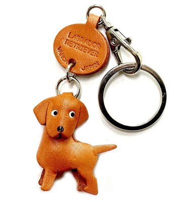 拉布拉多犬 頂級皮革鑰匙圈 牽繩吊飾 手作 日本製造 VANCA