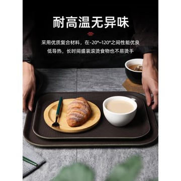 塑料托盤長方形盤子商用餐廳飯堂快餐防滑拖盤酒吧飯店上菜端菜盤