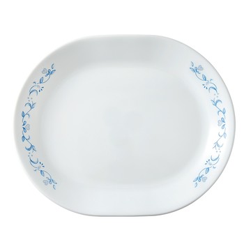 【美國康寧 CORELLE】鄉野藍 12吋腰子盤