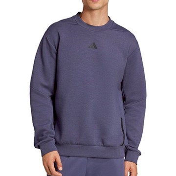 adidas 愛迪達 長袖上衣 男款 大學T 運動 D4T CREW SWEATS 藍 JJ4645