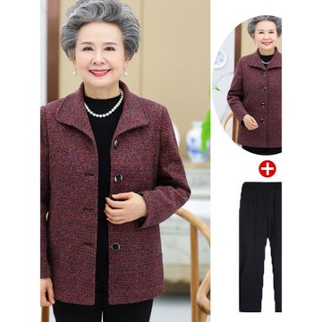 中老年人秋裝外套女60歲70老人媽媽太太夾克風衣80奶奶春秋上衣服