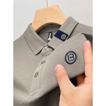 純棉短袖t恤男翻領夏季商務刺繡濮森保羅POLO衫夏裝半袖衣服