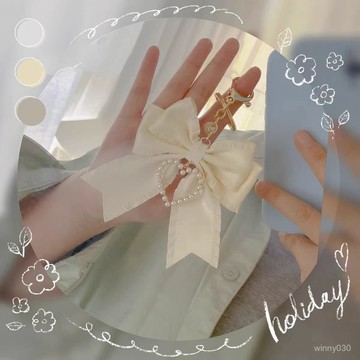 💛限時下殺💛韓版原創潮流奶油花邊個性蝴蝶結鑰匙扣掛飾少女鑰匙鏈圈包掛件鏈包包
