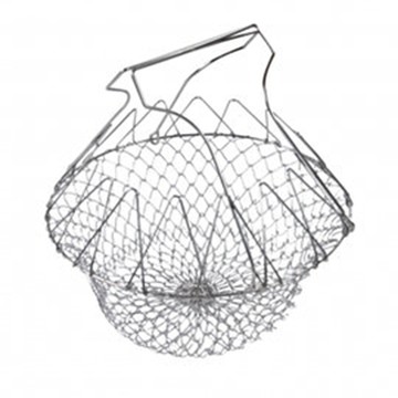 派樂可立式多功能304不鏽鋼炸物籃/萬用瀝水籃/瀝水盆 (2入)