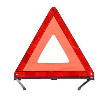 【汽車三角警示牌-總邊長40CM-1個/組】車用故障臨時停車牌國標折疊式反光安全三腳警示架-527101