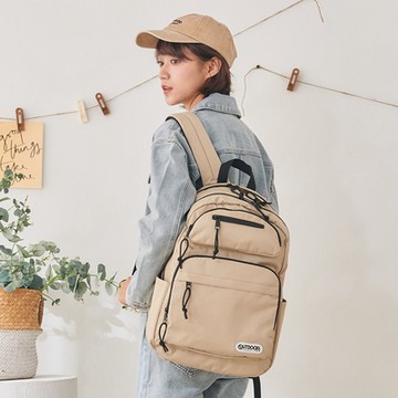 【OUTDOOR】慢活宣言-15.6吋電腦後背包-淺褐色 OD243117BE