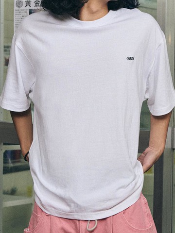 EMBROIDERY BSR LOGO T WHITE