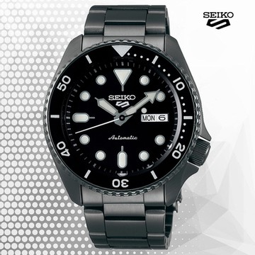 SEIKO精工 5 Sports 精工5號 不鏽鋼機械錶-42.5mm SRPD65K1/4R36-07G0SD 黑鋼 送禮 禮物推薦_SK028