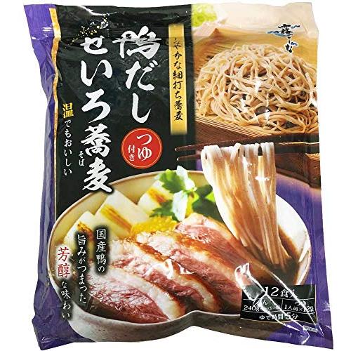 霧しな 鴨だしせいろ蕎麦 つゆ付き 12食入り