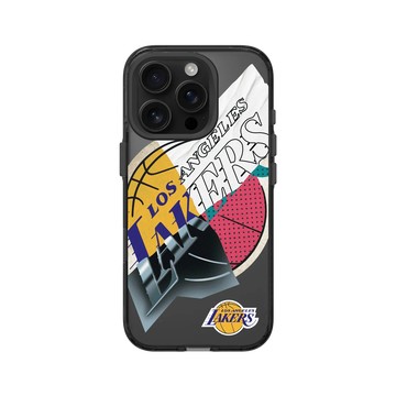 iPhone 16 Pro Clear (相機按鈕) 酷墨灰 - NBA - 拼接系列-洛杉磯湖人 L.A. Lakers - Style Mix