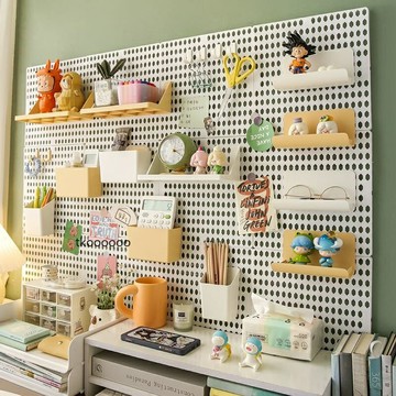 洞洞板置物架 免打孔 掛牆上 掛板書桌 桌面收納 宿舍神器 牆壁辦公室