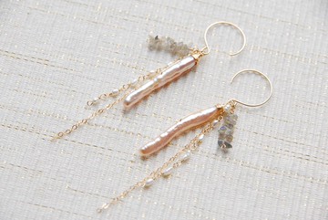 棒狀珍珠和流蘇耳针14kgf