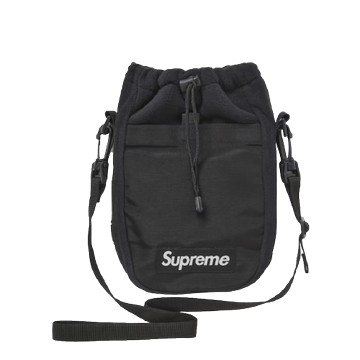 SUPREME POLARTEC SLING BAG BLACK