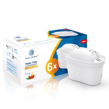 6入組-第五代去水垢專家濾芯（改善水質）活性炭濾水器 brita通用 適用brita濾水壺