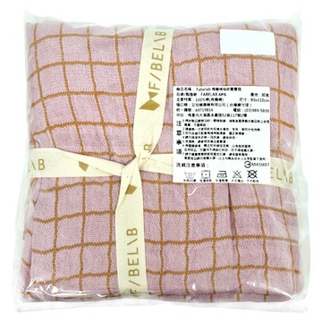 FABELAB 100%有機棉格紋寶寶毯  110 x 80cm  漫紫色