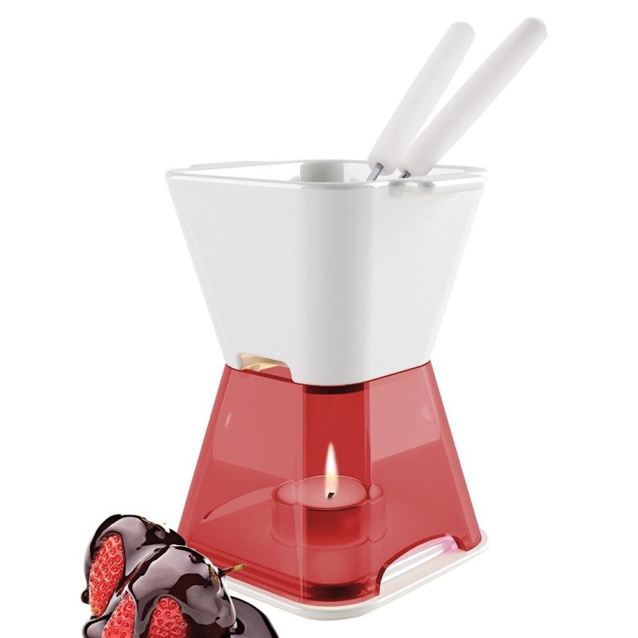 スイスマー　チョコレートフォンデュセット チーズフォンデュ デコ　レッド　Swissmar Deco Piece Chocolate Fondue Set, Red　F66334