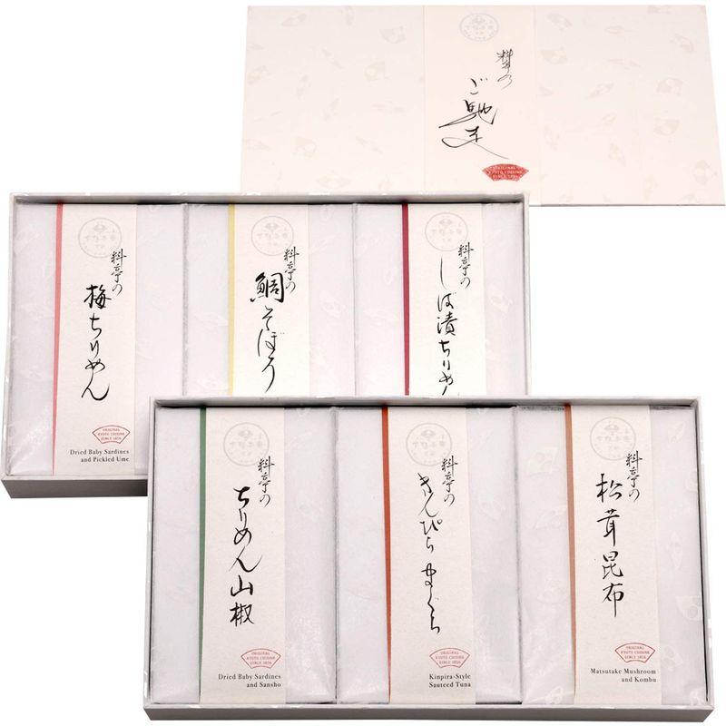 料亭のご馳走-糺 幸福- 「ちりめん山椒 130g・きんぴらまぐろ 230g・梅ちりめん 60g・しば漬けちりめん 60g・松茸昆布 150