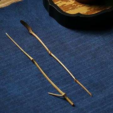 德馨閣天然老竹茶針茶撥手工竹枝茶扒茶錐茶道竹器六君子零配