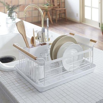 大可叔叔鐵藝金屬碗架大容量碗碟瀝水架筷筒砧板廚房整理收納架